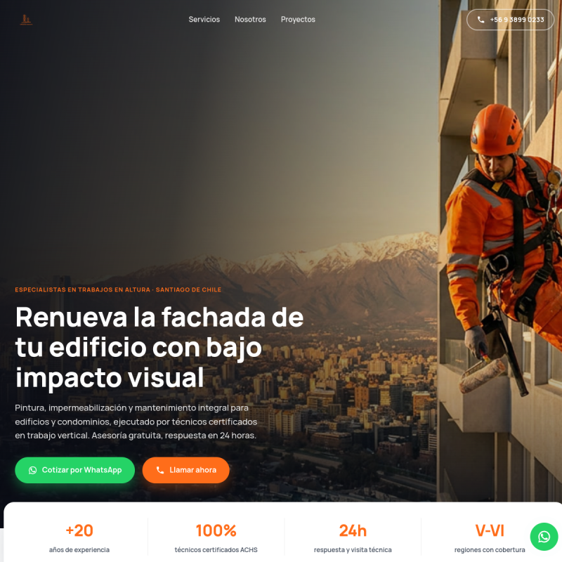 Sitio web de servicios Urban Colors